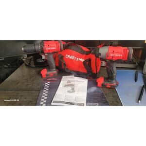 Craftsman Cordless Drill and Impact Driver Combo Kit with Carrying Bag
